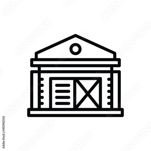 Black line icon for storage