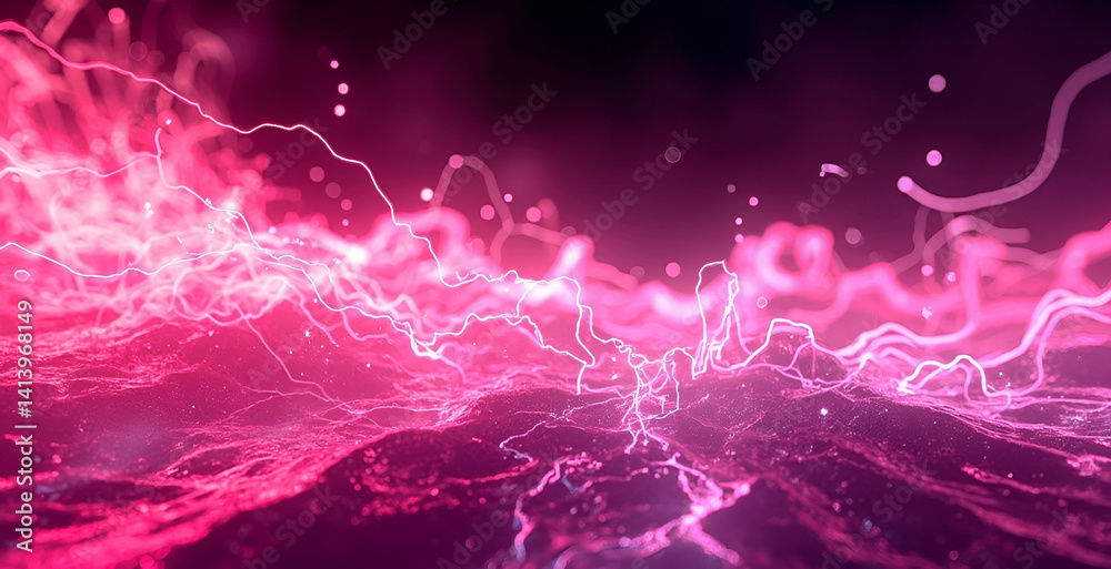 Obraz premium pink glowing particle effects Texture background