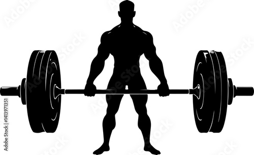 silhouette of man lifting weights