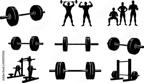 silhouette of man lifting weights