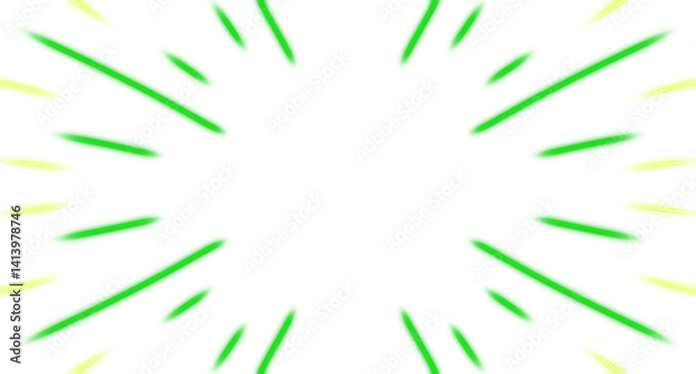 Obraz premium futuristic green neon lines frame 