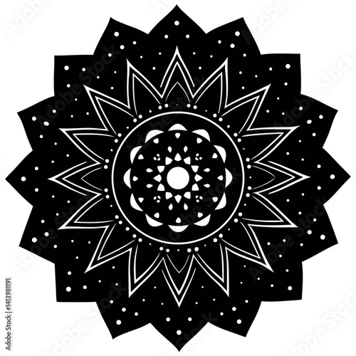 A birthstone inspired mandala with gemstone hues 