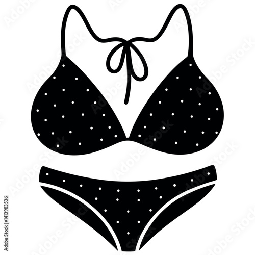 Bikini girl in bikini vector