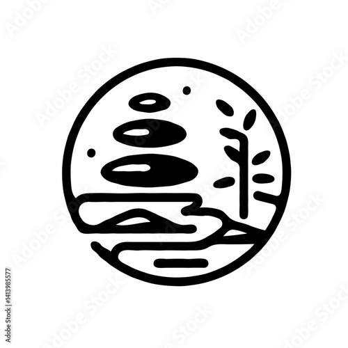 Zen Garden Design in Minimalist Style with Natural Elements  