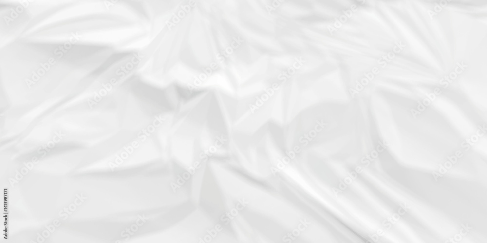 Obraz premium White crumpled paper texture. white crumpled paper texture sheet background. Wrinkled paper texture. 