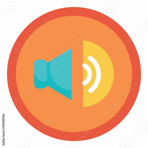 Sound button with icon volume 