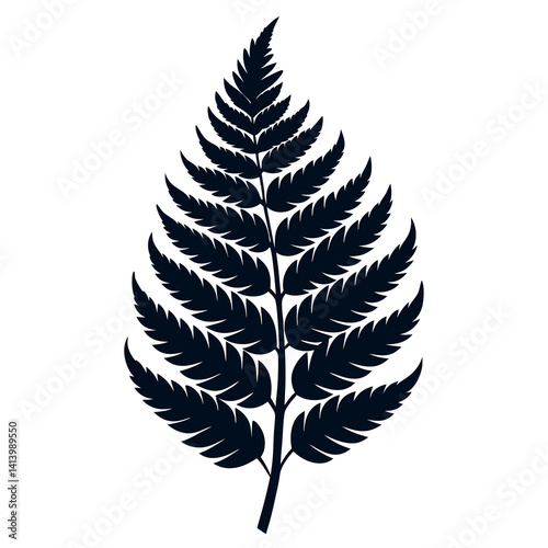 Illustration of a fern leaf with intricate 