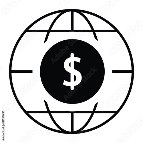 economy icon on white background. vector illustration