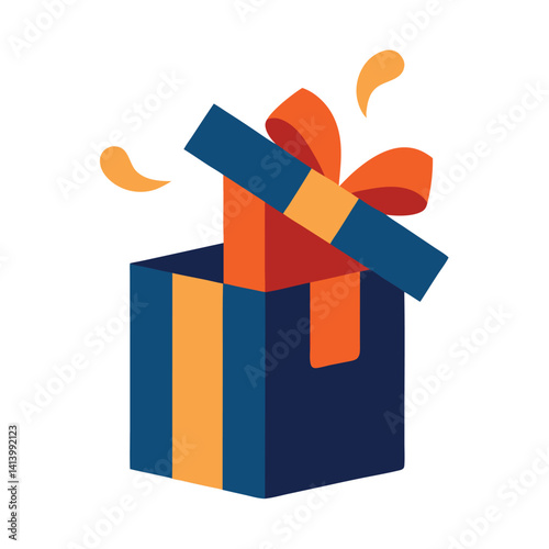 Gift box bouncing open animated strikers 
