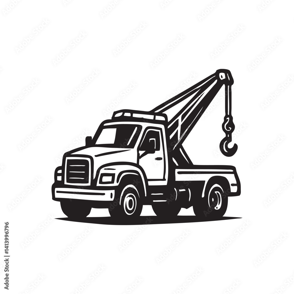 vector illustration of a tow truck vector illustration of a tow truck