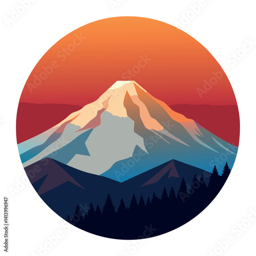 Mountain landscape with mountains