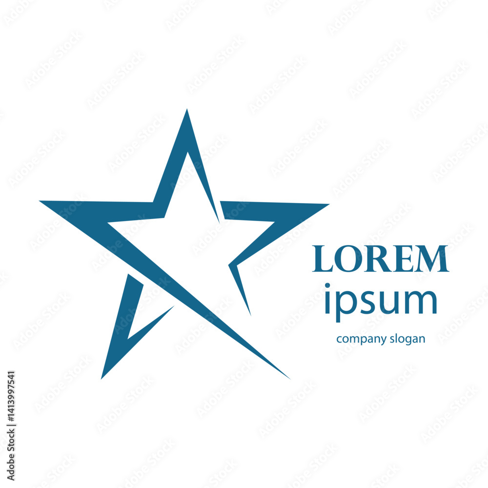 Obraz premium successful victory star logo design