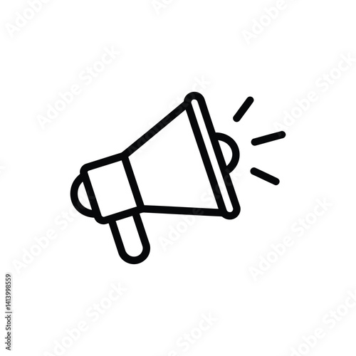  Megaphone icon vector symbol for mobile apps and website UI designs
