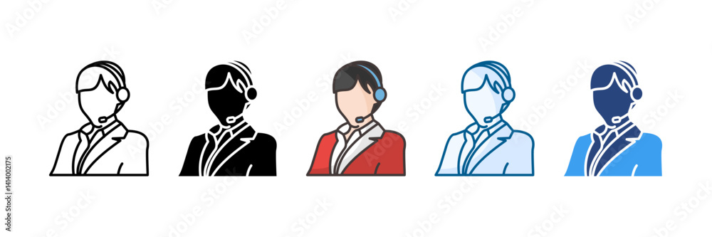 Costumer Service Icon Set Multiple Style Collection Costumer Service Icon Set Multiple Style Collection