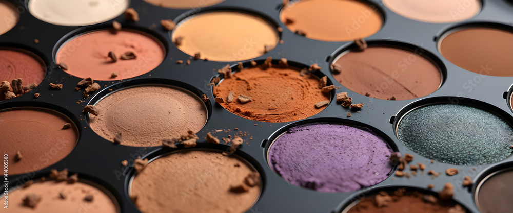 close up of a colorful makeup palette close up of a colorful makeup palette