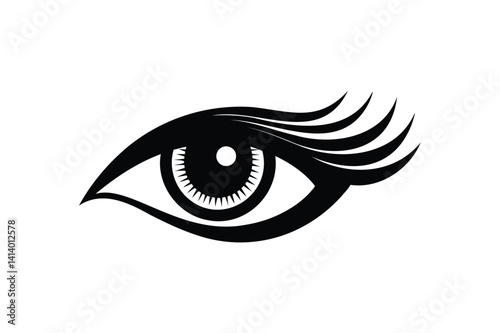 Elegant eye silhouette