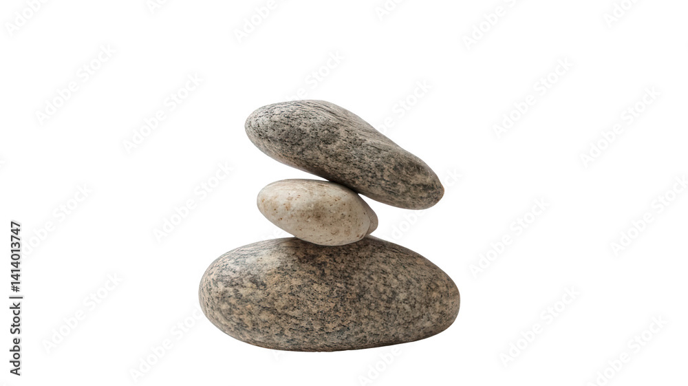 Balanced Smooth Stones on Beach Realistic Style Transparent Background Balanced Smooth Stones on Beach Realistic Style Transparent Background
