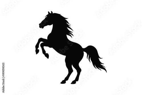 A rearing horse silhouette