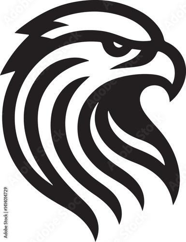 Eagle Head Profile Silhouette Logo Vector