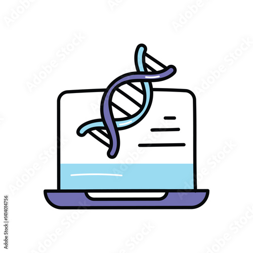 Bioinformatics icon vector stock illustration