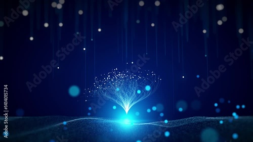  tree lights particles falling
