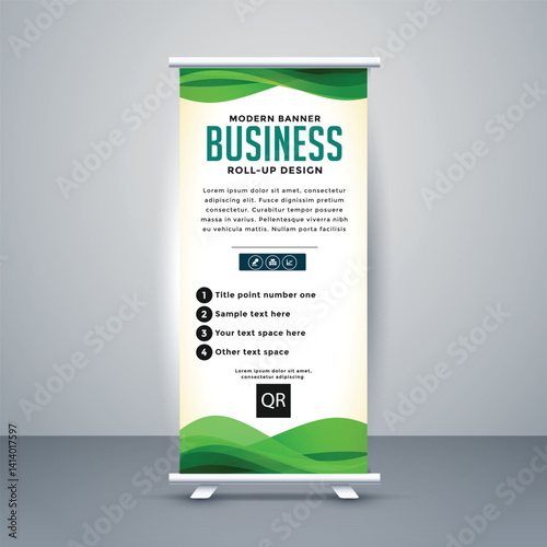 Business roll up display standee for presentation purpose