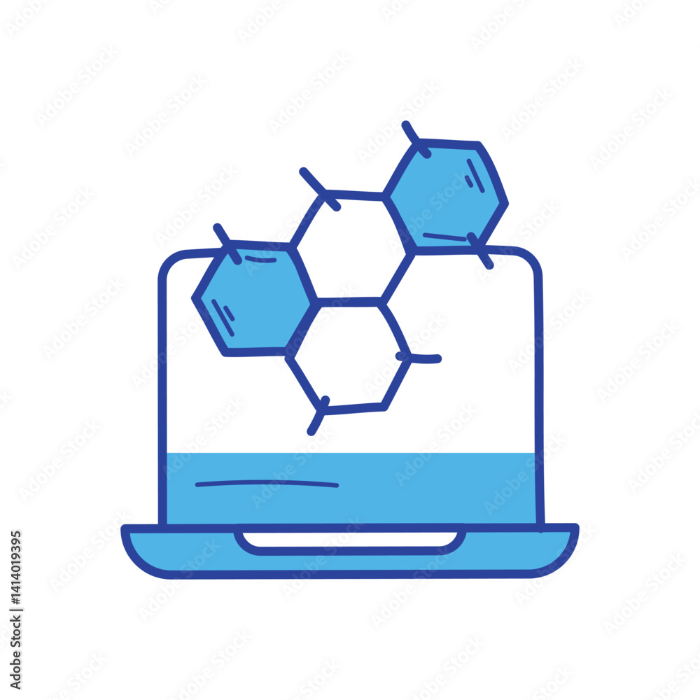Bioinformatics Network icon vector stock illustration Bioinformatics Network icon vector stock illustration