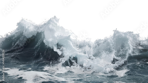 Wallpaper Mural Stormy Ocean Waves Hitting Shore Photorealistic Transparent Background Torontodigital.ca