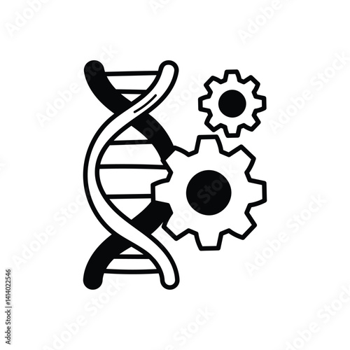 Genetic Engineering icon vector stock illustration