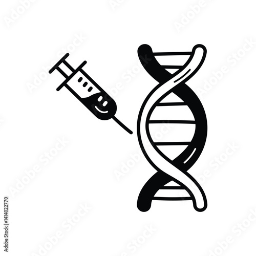 Gene Therapy icon vector stock illustration