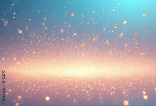 Glowing Light Particles on Smooth Gradient Background