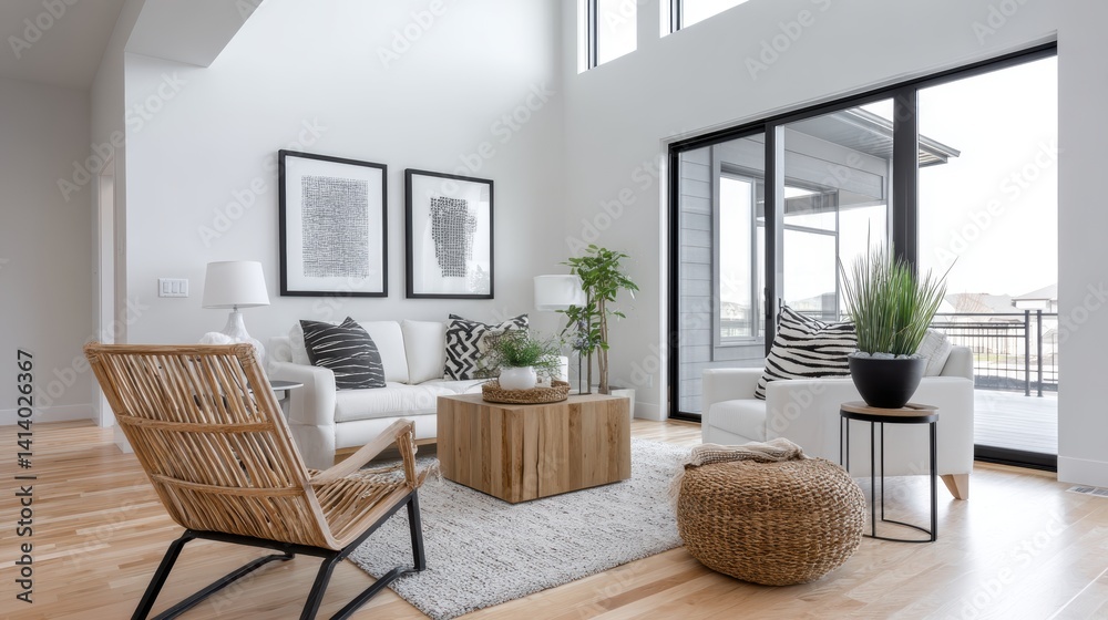 custom made wallpaper toronto digitalBright and airy living room with white walls, natural light, and minimalist furniture - serene neutral light