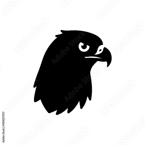 Bird with sharp eye symbolizing a bird of prey like an eagle