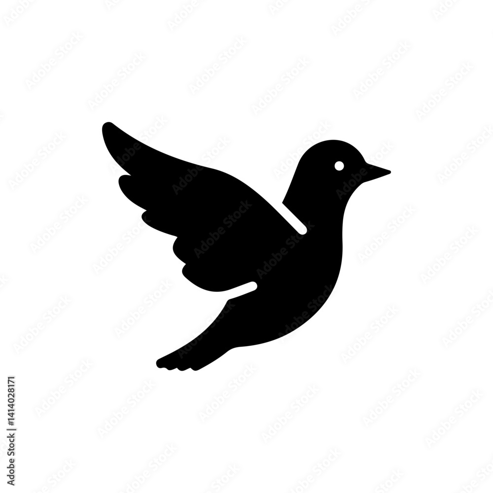 Fototapeta premium Bird with Wings Folded in Flight Symbolizing Transitional Movement