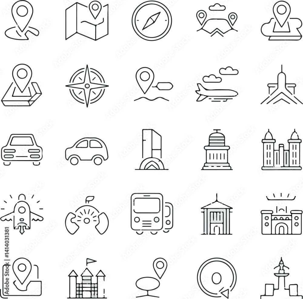 Business and Finance Icon Set with Symbols for Web Money Travel and Shopping Business and Finance Icon Set with Symbols for Web Money Travel and Shopping
