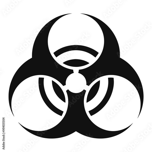 biohazard symbol crossed out eco icon