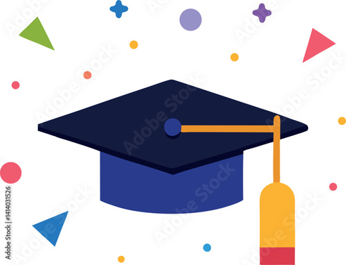 graduation cap vector illustration