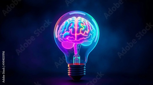 glowing light bulb with creativity