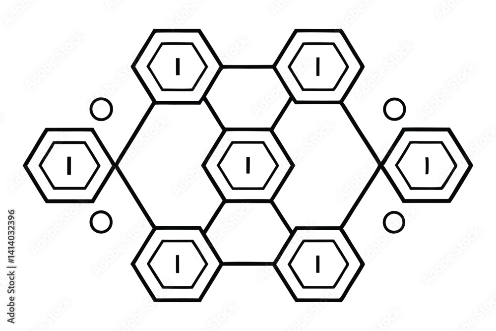 periodic table elem line art geometric style representation periodic table elem line art geometric style representation