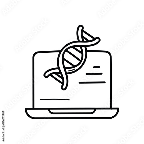 Bioinformatics icon vector stock illustration