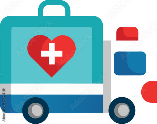 first aid kit with heart