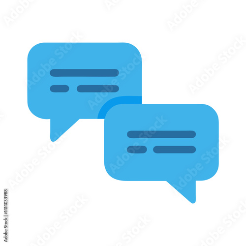 Chat Bubbles with Speech Lines Icon Design
