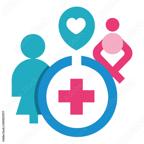 medical symbol with heart