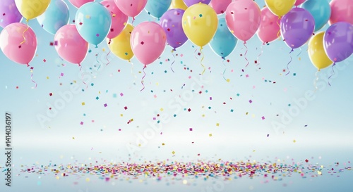 colorful balloon collection on white background
