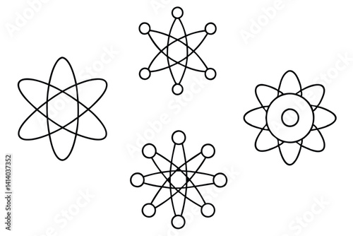 quantum entanglement line art creative geometric composition