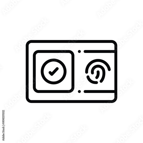 Black line icon for accepted