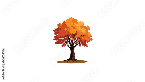 Gratitude tree in autumn colors, evoking warmth and togetherness