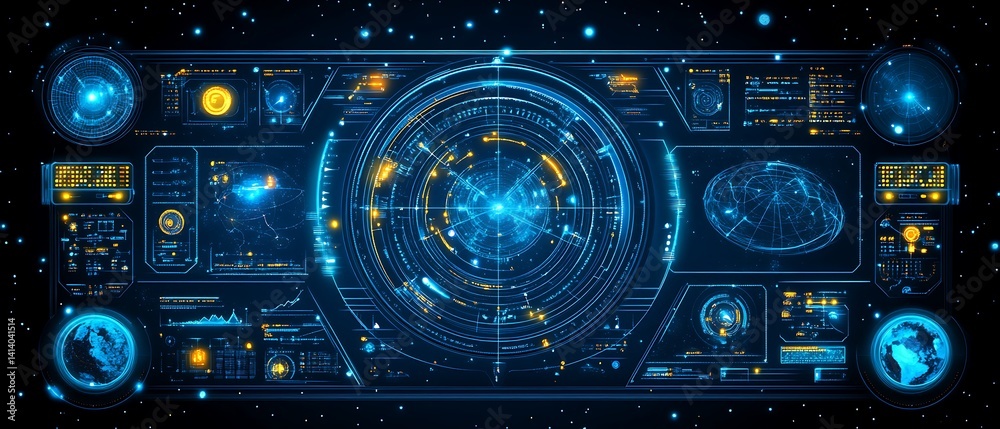 Fototapeta premium Futuristic Interface Dashboard