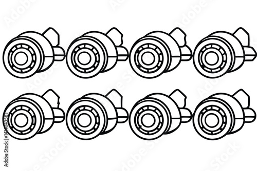 quickcarrier turbo line art clean vector artwork innovative style