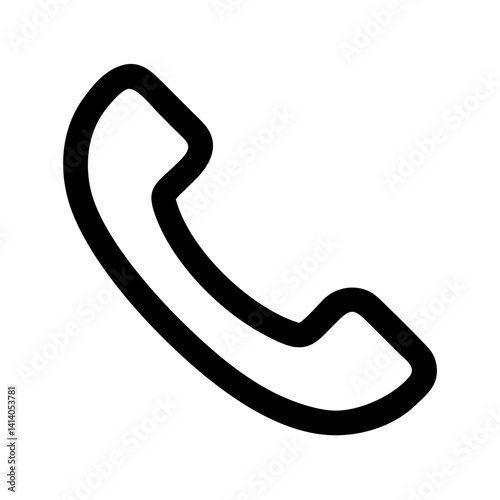 Traditional Telephone Handset Receiver Icon Design